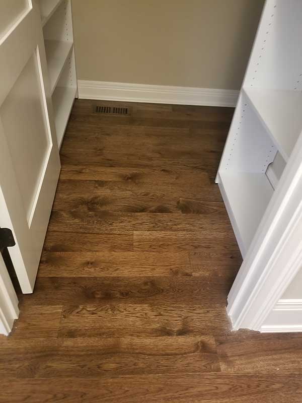 Rustic Hickory Tile Floor Installation